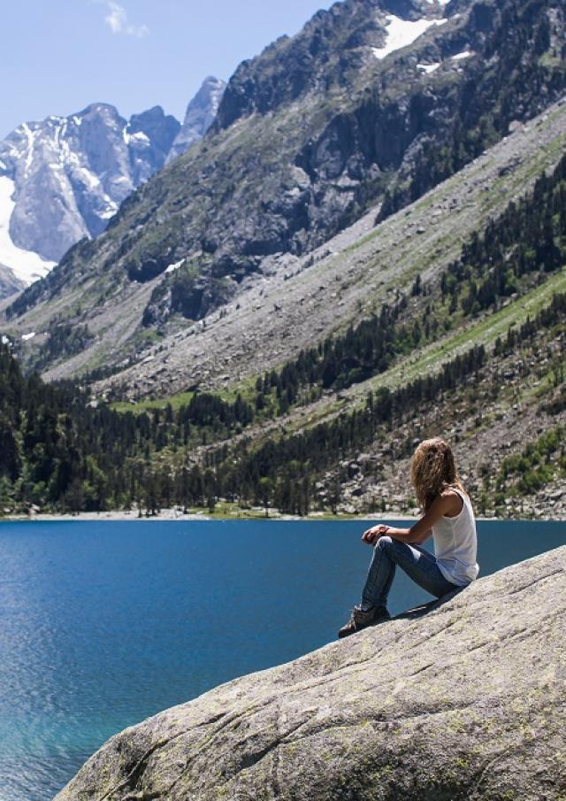 Lac De Gaube dans le secteur de Cauterets Pont d'Espagne