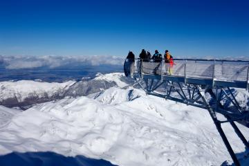 Ponton Dans Le Ciel en hiver