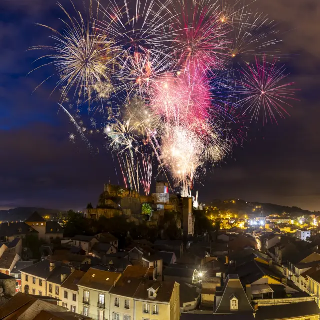 Feu d'artifice de Lourdes du 14 juillet 2021
