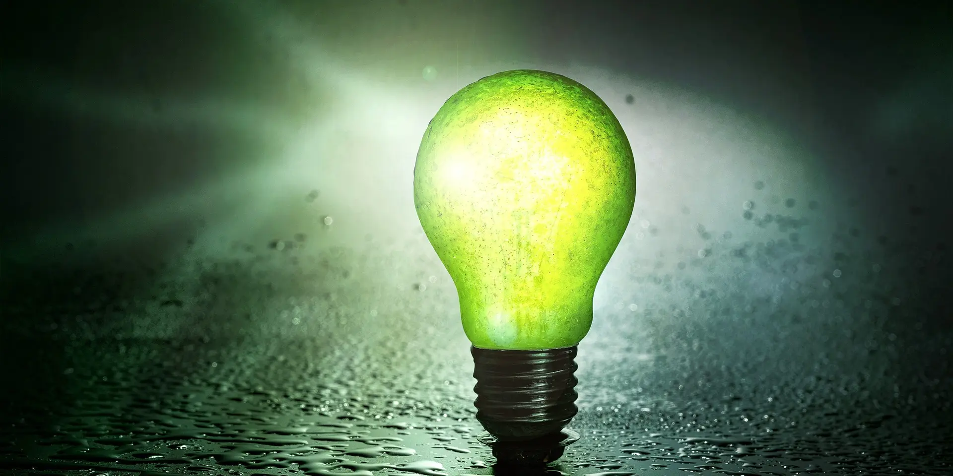 Green light bulb – Energy saving Lourdes Tourist Office