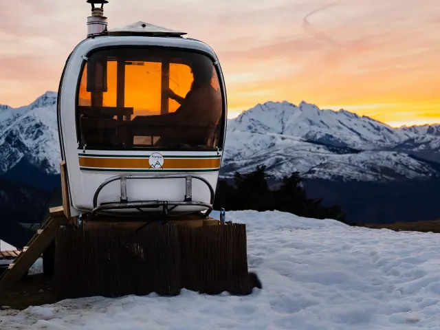 Telecabine Sauna à Hautacam dans les Pyrénées proche de Lourdes